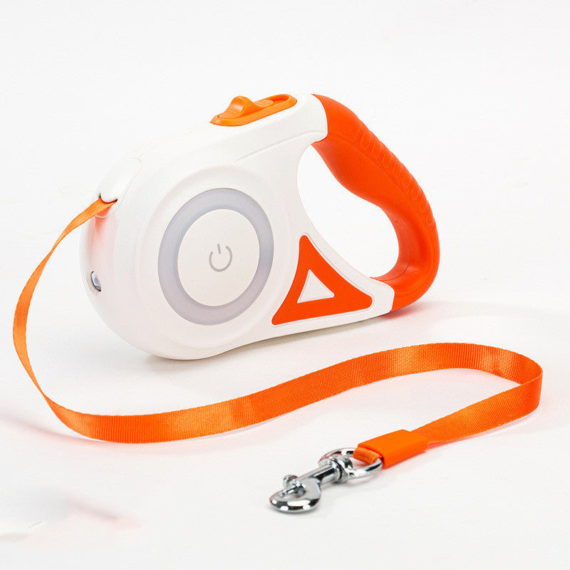 Retractable Dog Leash with Light for Safe Night Walks