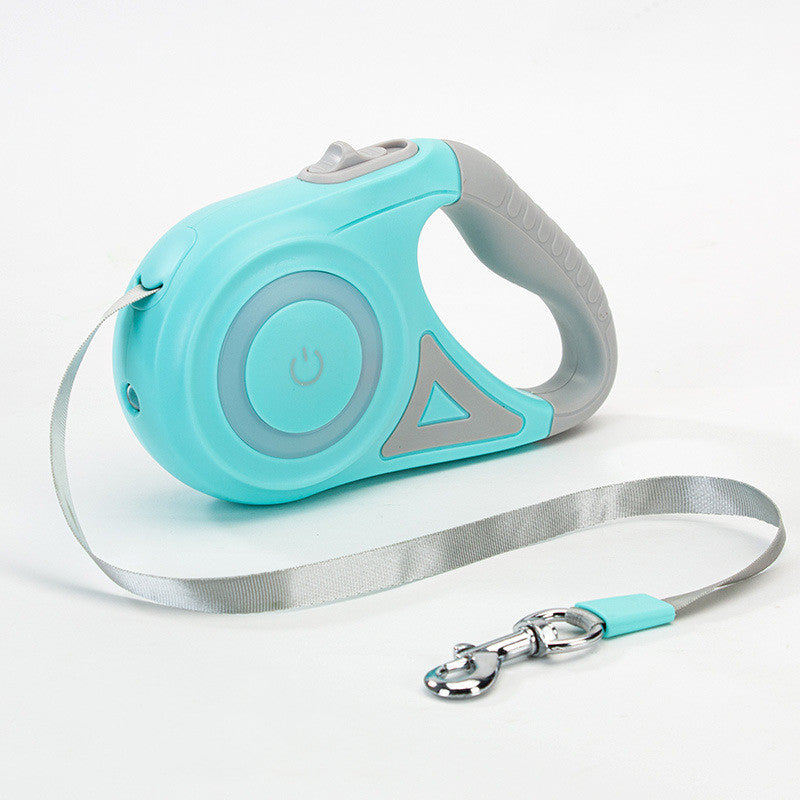 Retractable Dog Leash with Light for Safe Night Walks