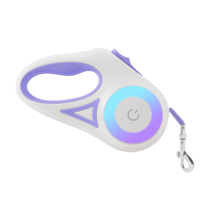 Retractable Dog Leash with Light for Safe Night Walks