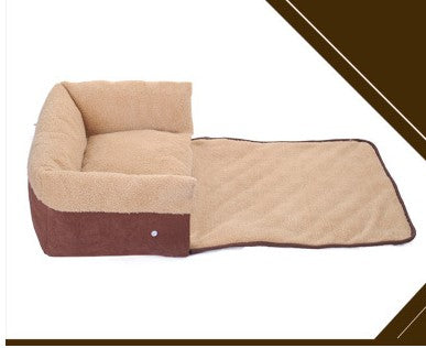 Soft Flip Pet Bed with Blanket for Happy Pets