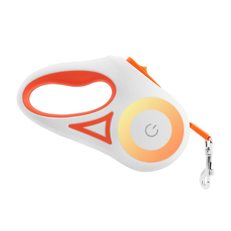 Retractable Dog Leash with Light for Safe Night Walks