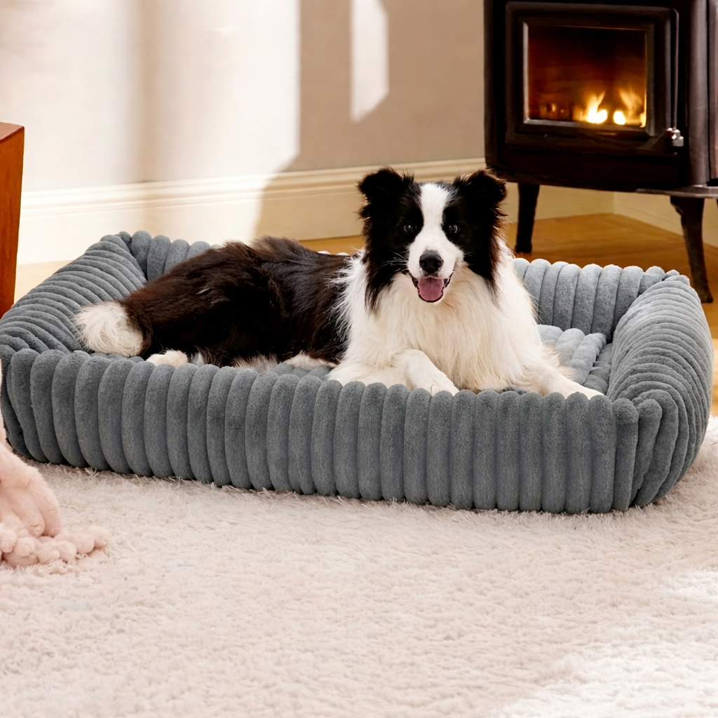 Orthopedic Plush Dog Bed for Deep Comfort and Support