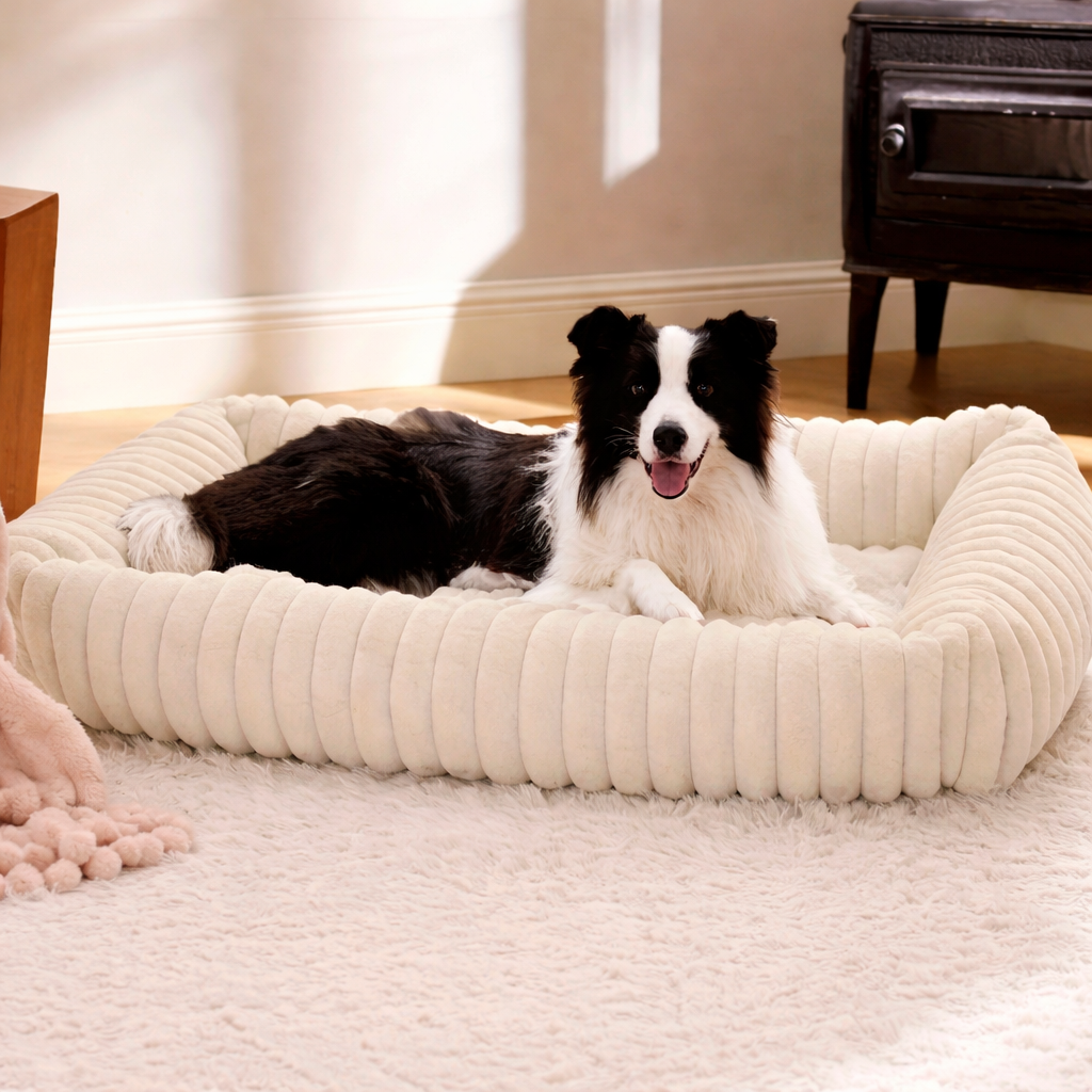 Orthopedic Plush Dog Bed for Deep Comfort and Support