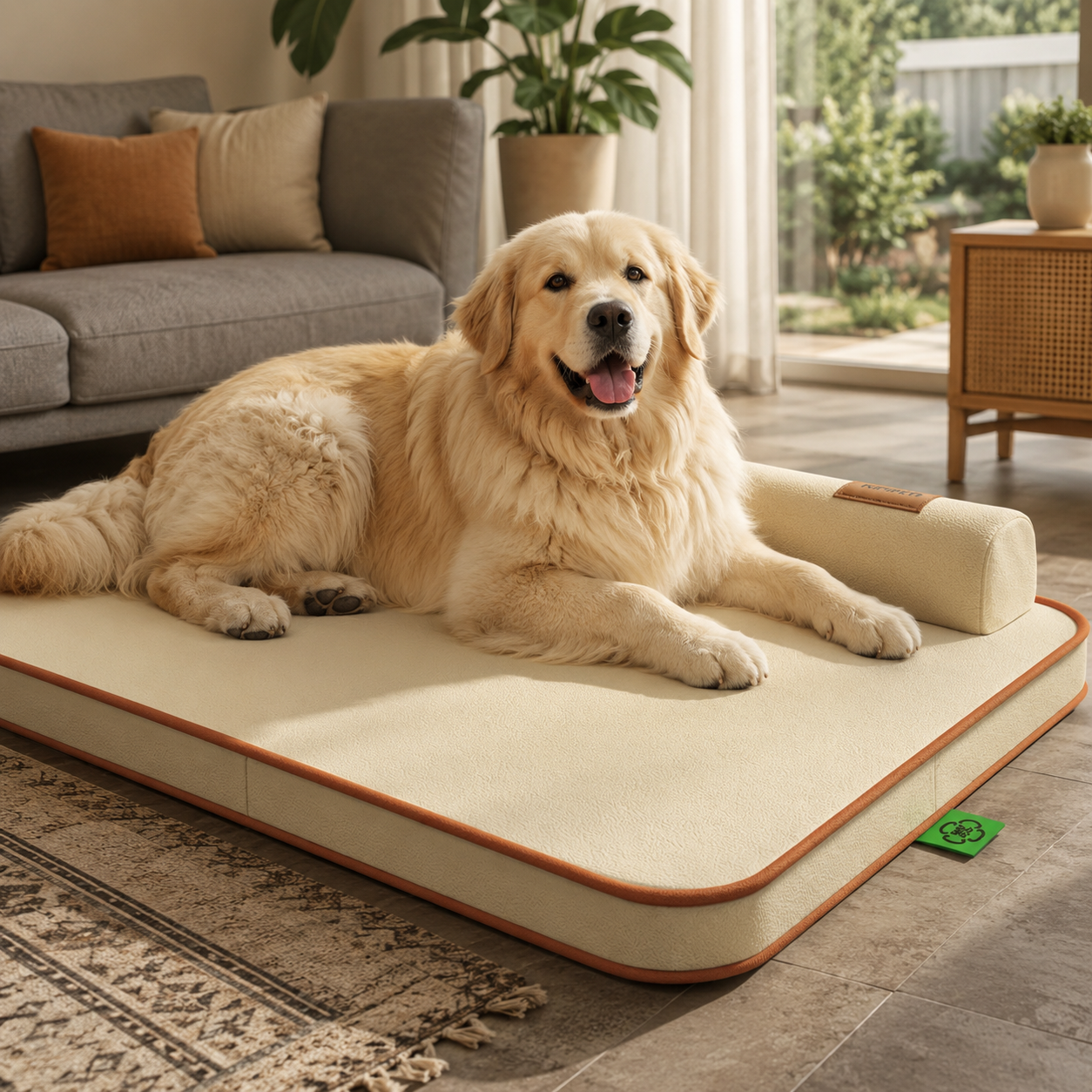 Supportive Orthopedic Dog Bed, Tear-Resistant & Easy to Clean