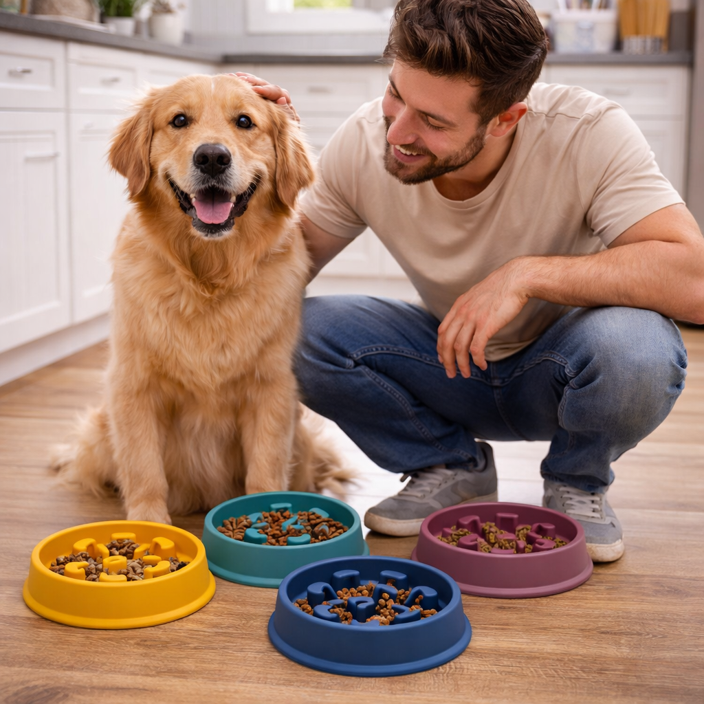 Slow Feeder Dog Bowl for Healthier, Happier Mealtimes