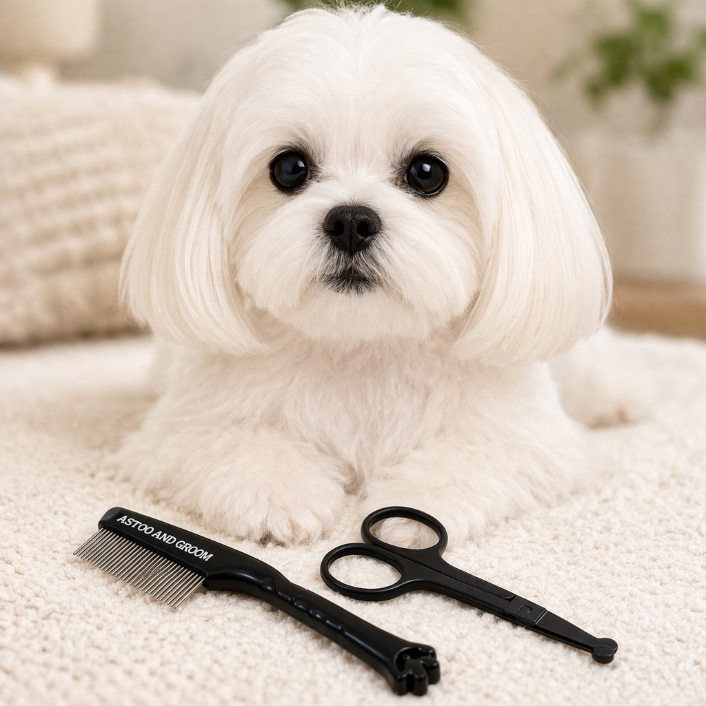 Easy Pet Face Grooming Kit – Clean Eyes, Trim, and Shine