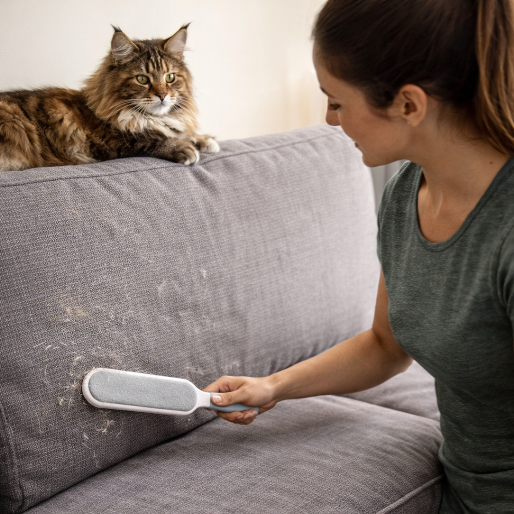 Effortless Pet Hair Remover for Clothes, Sofa & Carpet