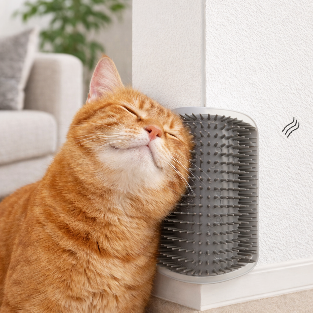 Happy Cat Corner Groomer – Self Massage & Hair Remover