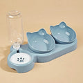 Easy Feeding 3-in-1 Cat Bowl with Water Bottle