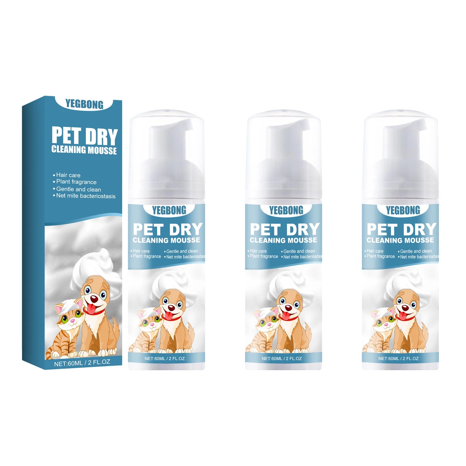 Gentle Pet Dry Shampoo for Fresh, Soft, Happy Fur