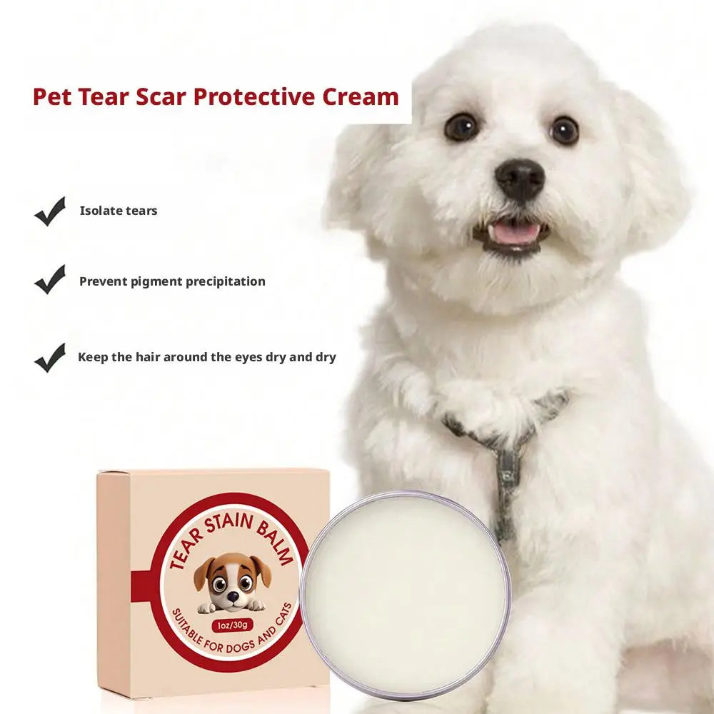 Pet Tear Stain Cream for Clean Bright Comfortable Eyes