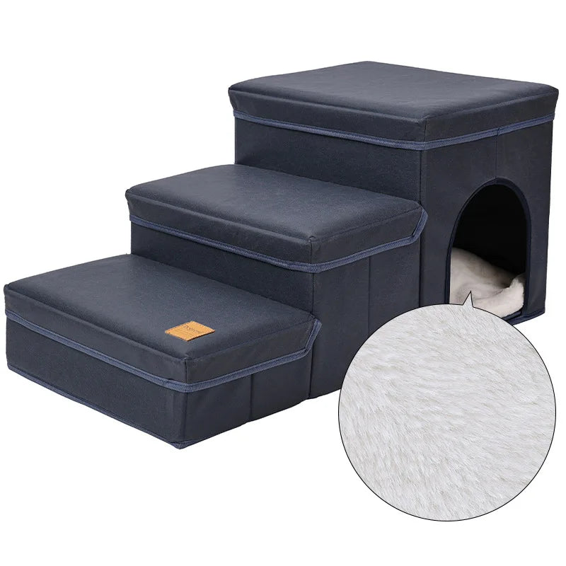 Foldable Pet Stairs for Easy, Safe Climbing