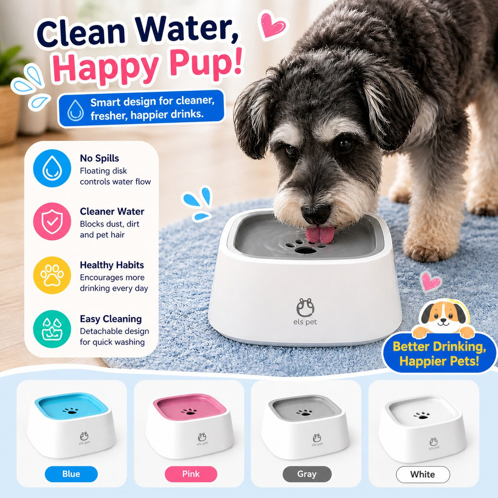 Portable Splash-Proof Dog Water Bowl for Happy Pets