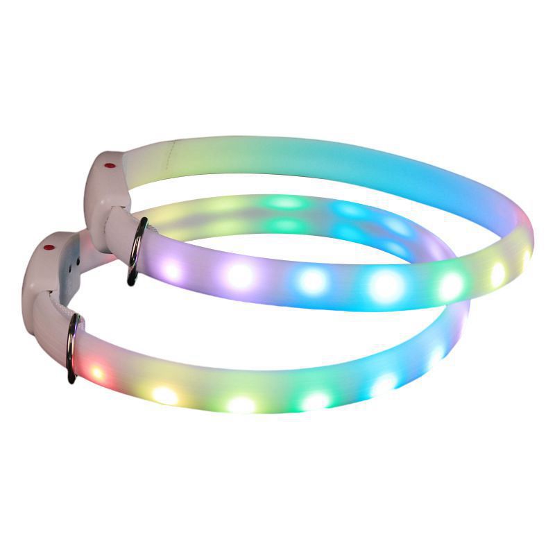 USB Rechargeable LED Dog Collar for Safe Night Walks